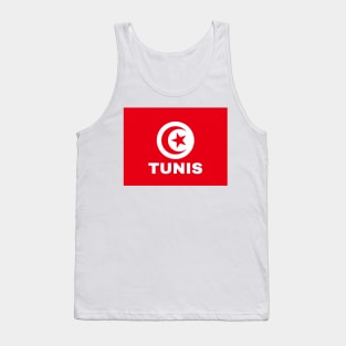 Tunis City in Tunisian Flag Tank Top